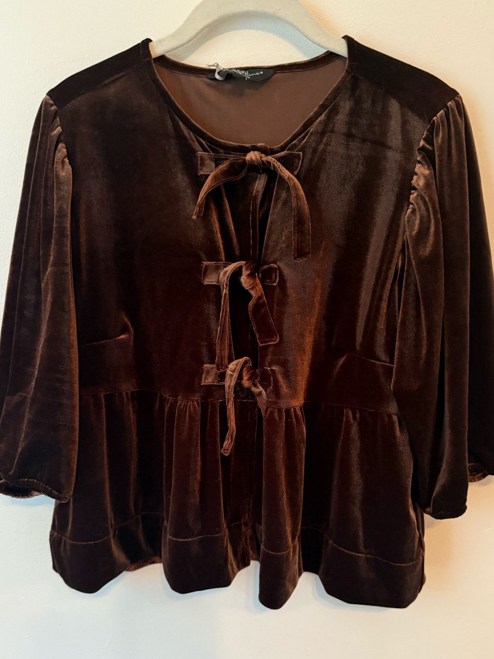 Chocolate Velvet Swing Jacket